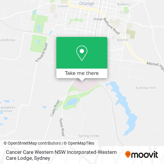 Cancer Care Western NSW Incorporated-Western Care Lodge map