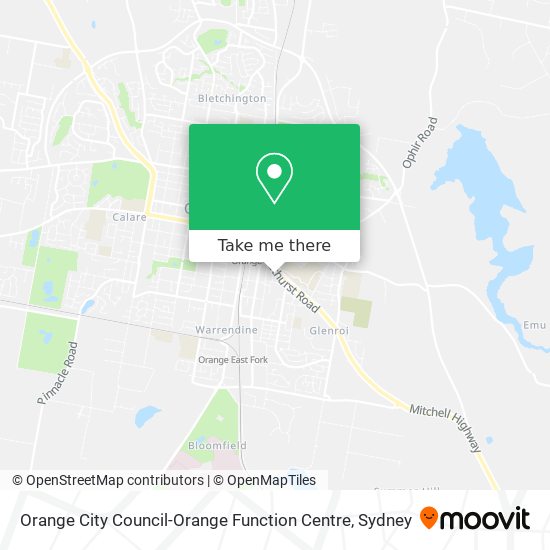 Orange City Council-Orange Function Centre map