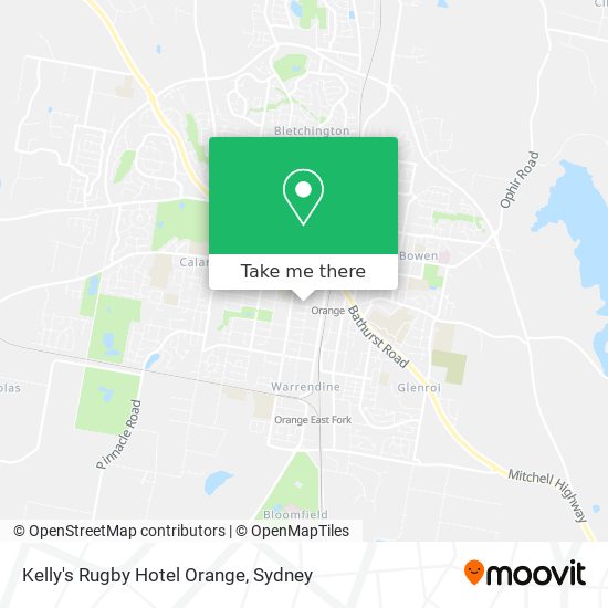 Kelly's Rugby Hotel Orange map