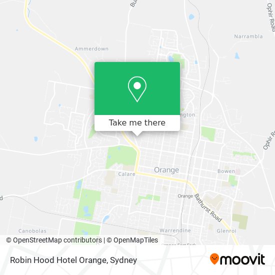 Robin Hood Hotel Orange map
