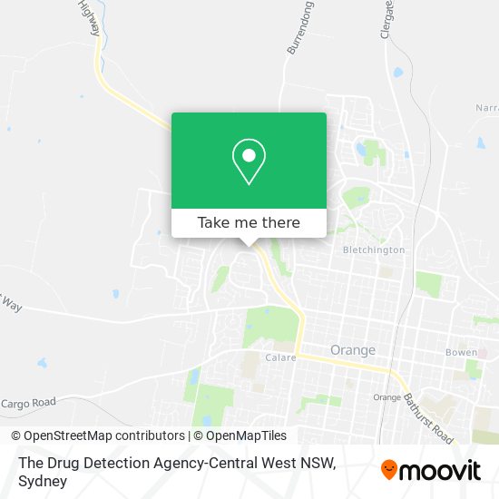 Mapa The Drug Detection Agency-Central West NSW