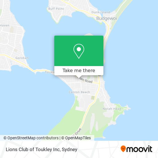 Lions Club of Toukley Inc map