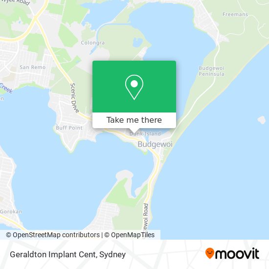 Mapa Geraldton Implant Cent
