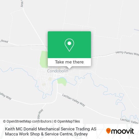 Mapa Keith MC Donald Mechanical Service Trading AS Macca Work Shop & Service Centre