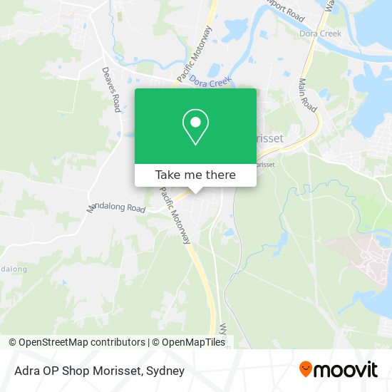 Adra OP Shop Morisset map