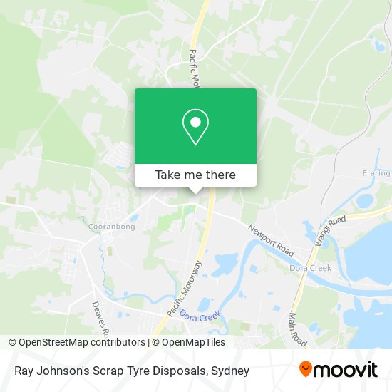 Mapa Ray Johnson's Scrap Tyre Disposals