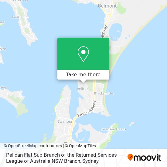 Pelican Flat Sub Branch of the Returned Services League of Australia NSW Branch map
