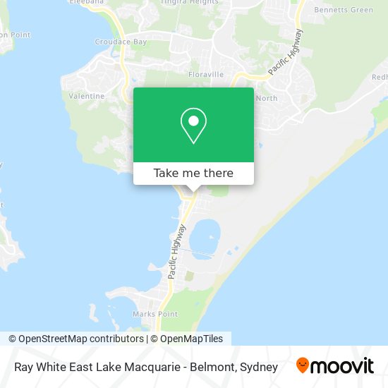 Mapa Ray White East Lake Macquarie - Belmont