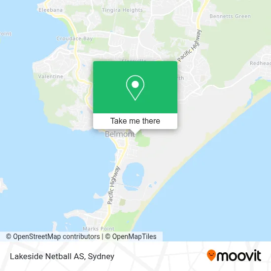 Lakeside Netball AS map