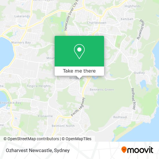 Ozharvest Newcastle map