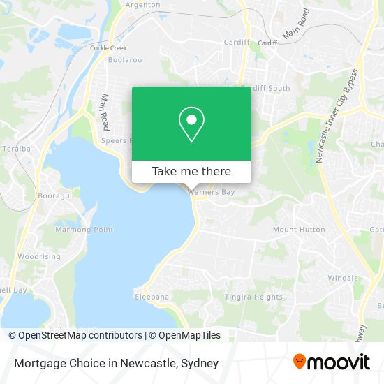 Mortgage Choice in Newcastle map