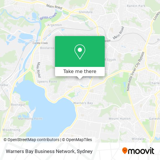 Mapa Warners Bay Business Network