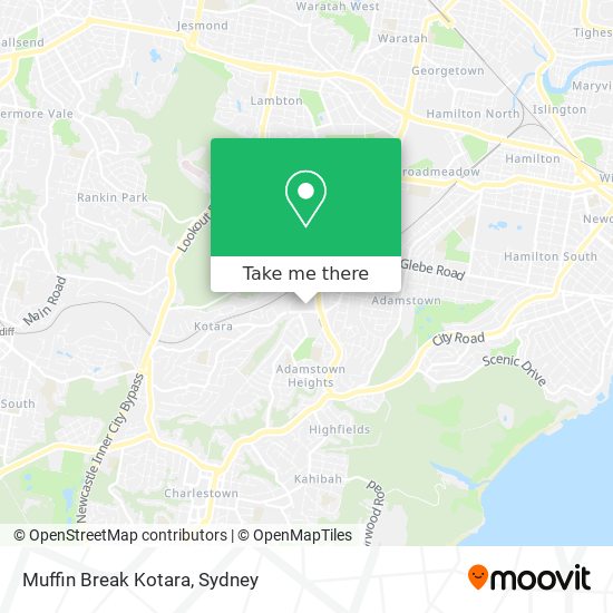 Muffin Break Kotara map