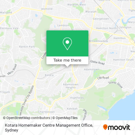 Mapa Kotara Homemaker Centre Management Office