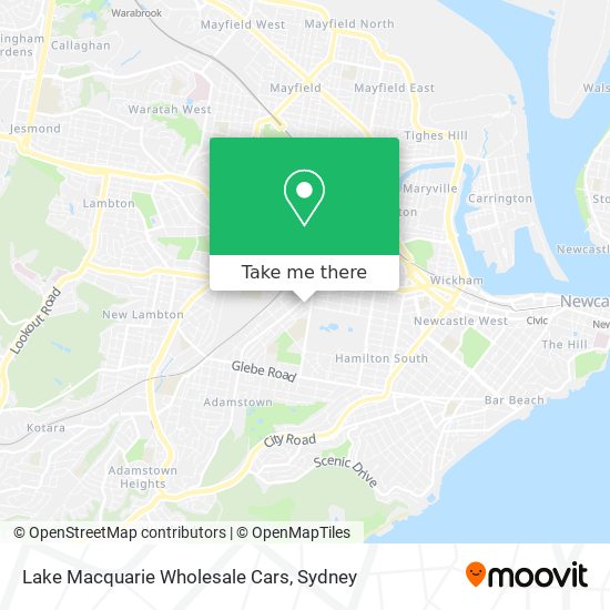 Lake Macquarie Wholesale Cars map