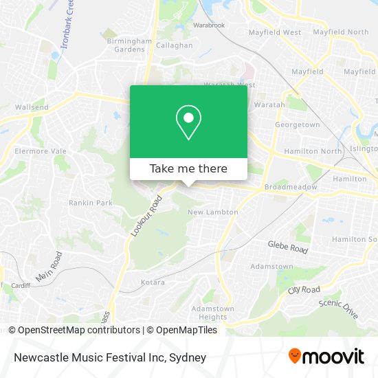 Newcastle Music Festival Inc map