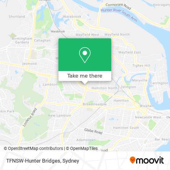 Mapa TFNSW-Hunter Bridges