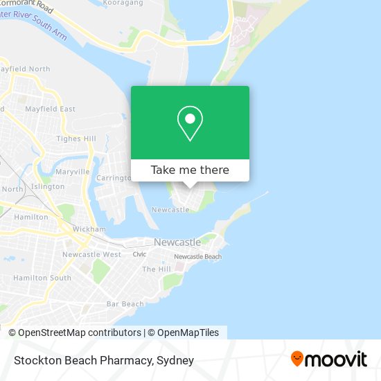 Mapa Stockton Beach Pharmacy