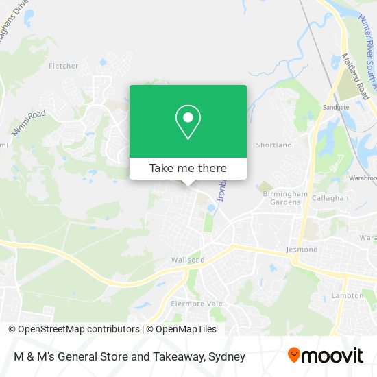 M & M's General Store and Takeaway map