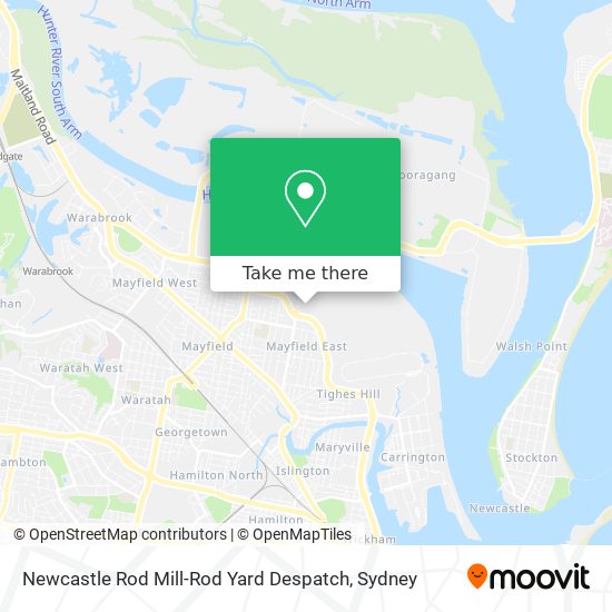 Mapa Newcastle Rod Mill-Rod Yard Despatch