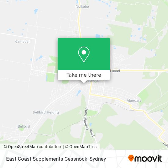 East Coast Supplements Cessnock map