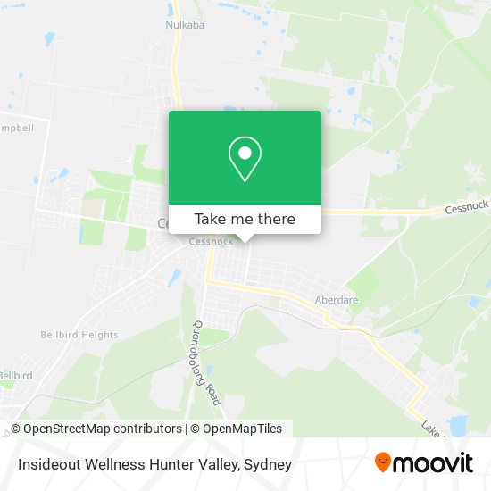 Mapa Insideout Wellness Hunter Valley