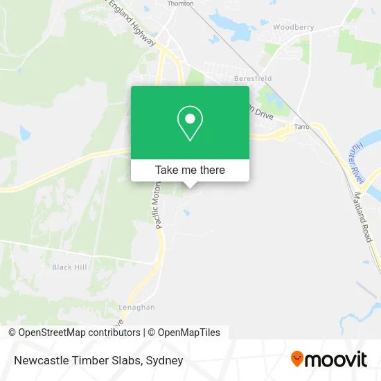 Newcastle Timber Slabs map