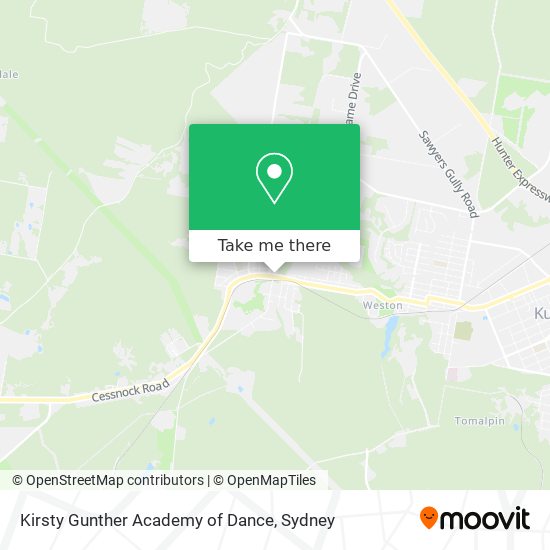 Kirsty Gunther Academy of Dance map