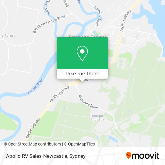 Apollo RV Sales-Newcastle map