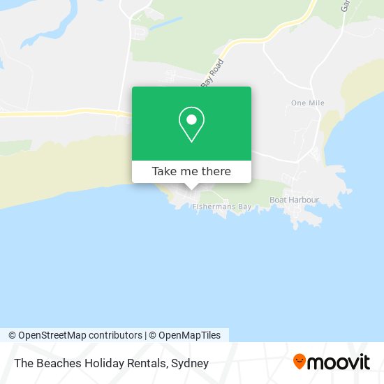 The Beaches Holiday Rentals map