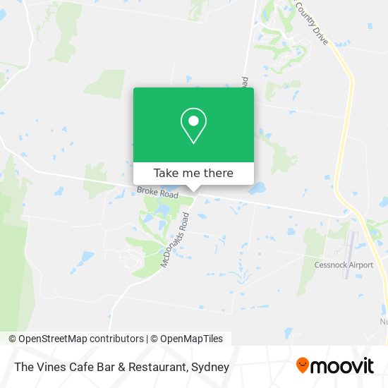 The Vines Cafe Bar & Restaurant map