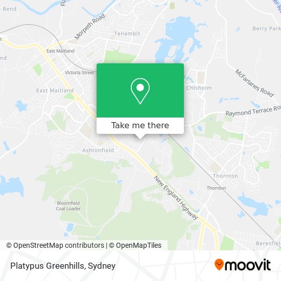 Platypus Greenhills map