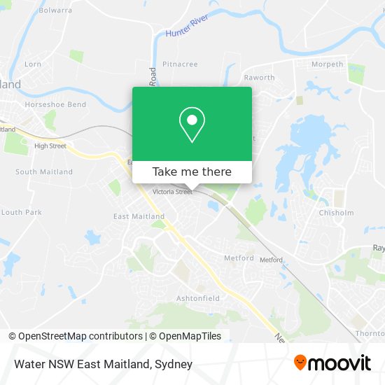 Mapa Water NSW East Maitland