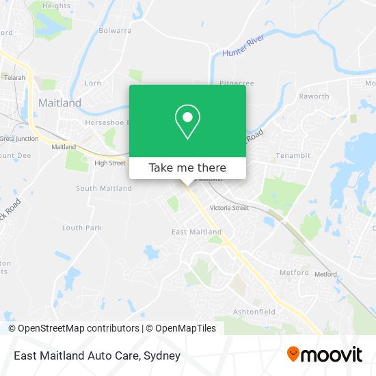 Mapa East Maitland Auto Care