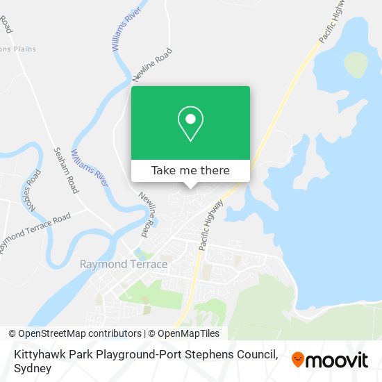 Kittyhawk Park Playground-Port Stephens Council map