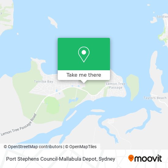 Mapa Port Stephens Council-Mallabula Depot