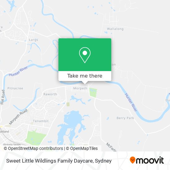 Mapa Sweet Little Wildlings Family Daycare