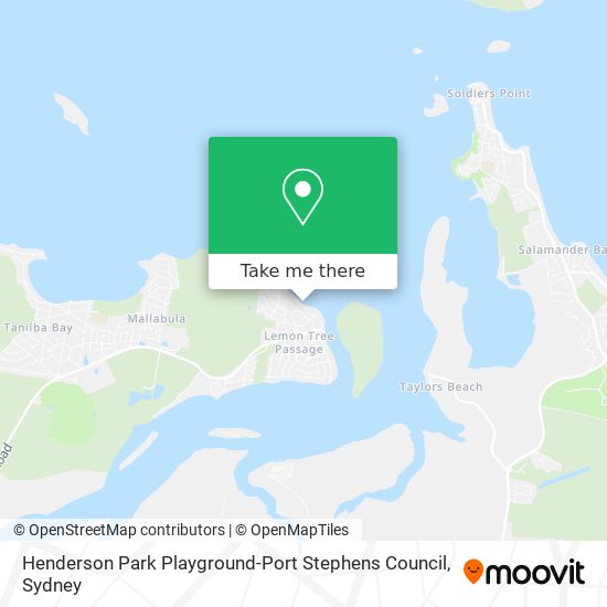Henderson Park Playground-Port Stephens Council map