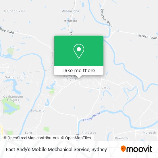 Fast Andy's Mobile Mechanical Service map