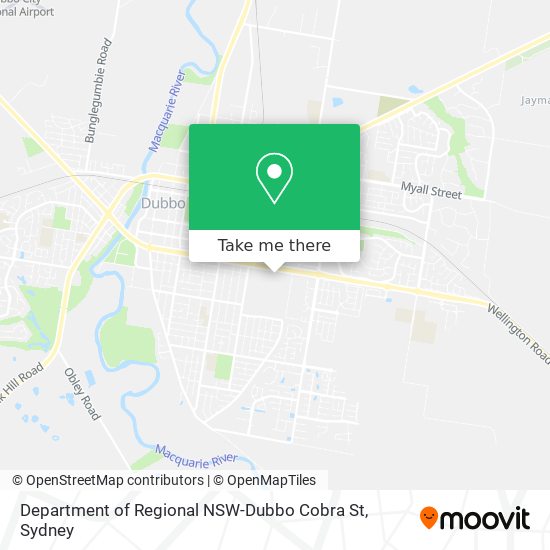 Mapa Department of Regional NSW-Dubbo Cobra St