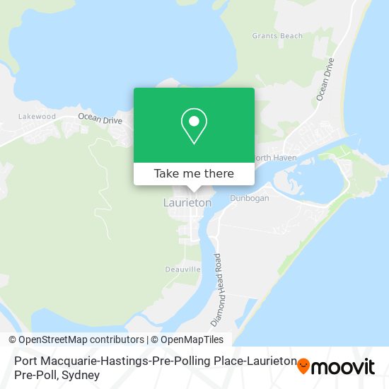 Port Macquarie-Hastings-Pre-Polling Place-Laurieton Pre-Poll map