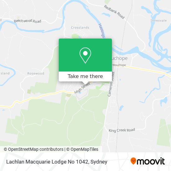 Mapa Lachlan Macquarie Lodge No 1042
