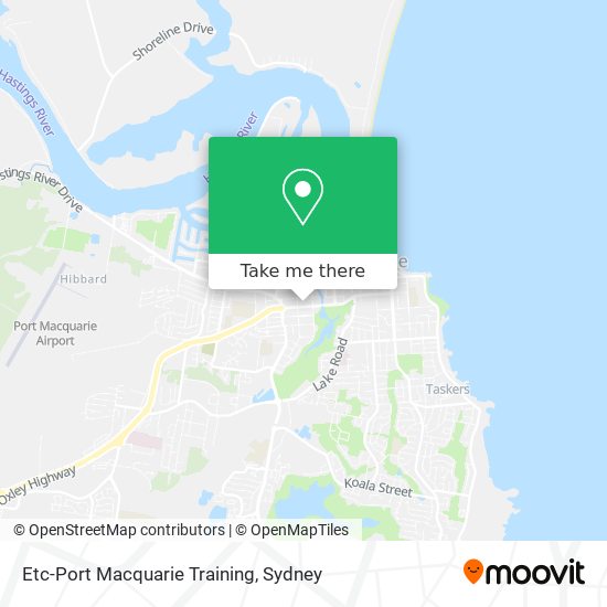 Etc-Port Macquarie Training map