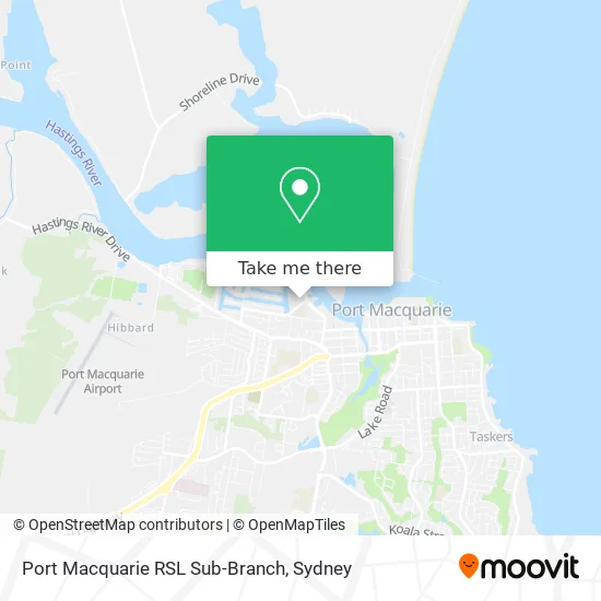 Port Macquarie RSL Sub-Branch map