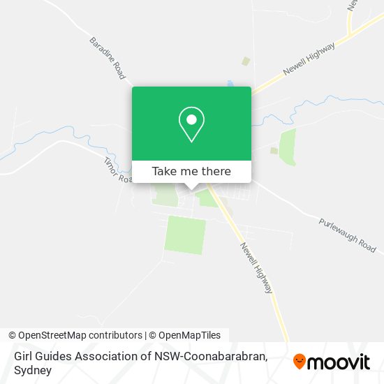 Girl Guides Association of NSW-Coonabarabran map