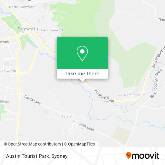 Mapa Austin Tourist Park