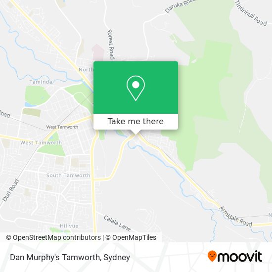 Dan Murphy's Tamworth map