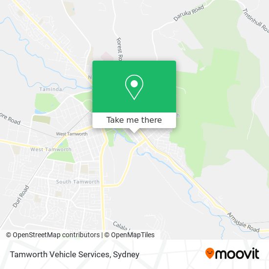 Tamworth Vehicle Services map
