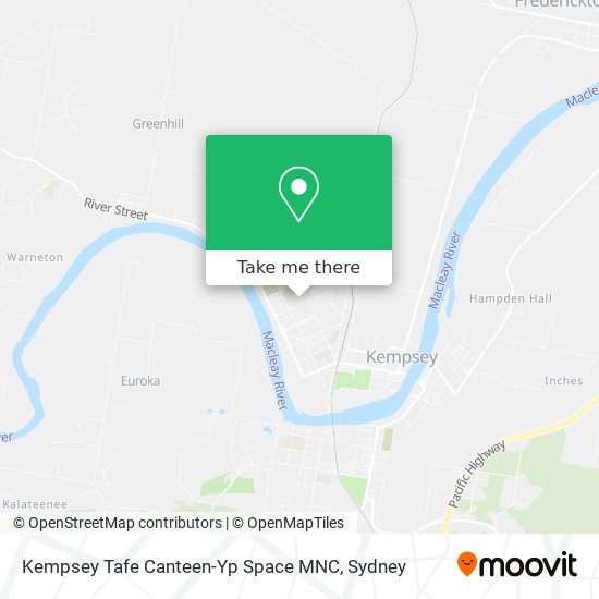 Kempsey Tafe Canteen-Yp Space MNC map