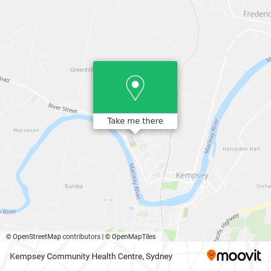 Kempsey Community Health Centre map